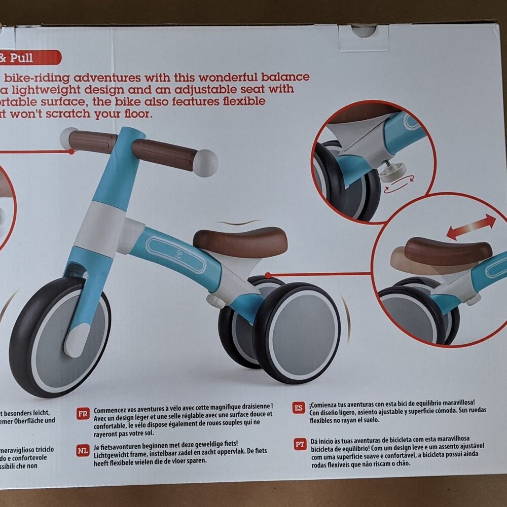 Hape First Ride Balance Bike for Toddlers 18mo+ (Won't Scratch your Floors) - Picture 4 of 6